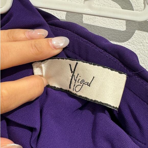 YIGAL Azrouël Violet Purple Strapless Knee Length Dress - Picture 6 of 6